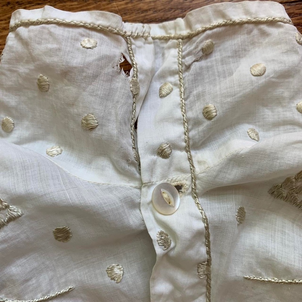 Antique early 1900s cotton button back blouse - Picture 2 of 5